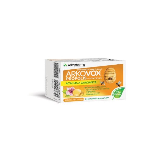 Arkovox Propólis  Vitamina Mel e Limão 24 Comprimidos