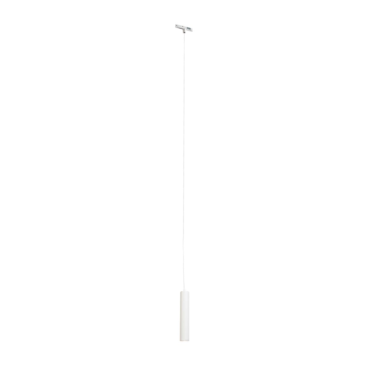 Design hanglamp wit incl. rail adapter 1-fase - Slimline Tuba small