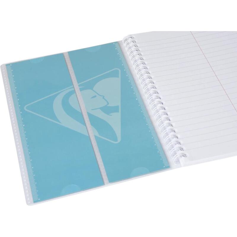 Carnet de vocabulaire reliure intégrale Koverbook 11x17cm 100 pages ligné + marge centrale couverture polypropylène transparent - Incolore