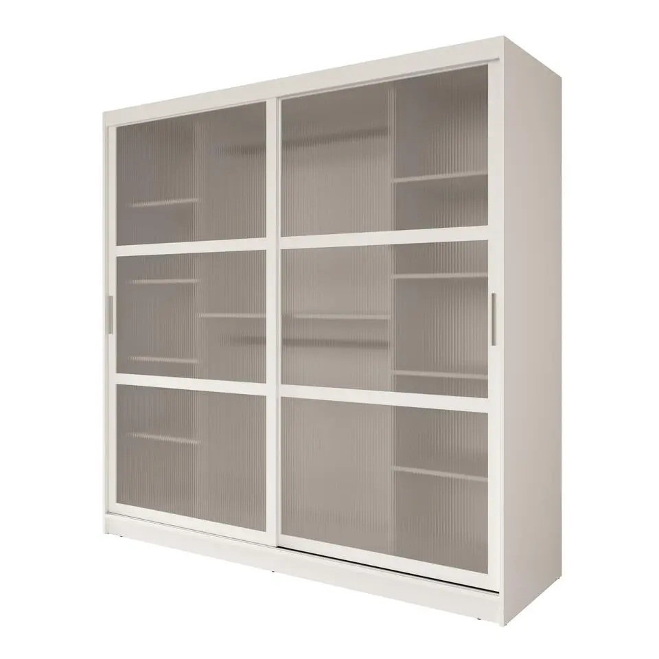 Meubella - Kledingkast Fessaro - Wit - 200 cm