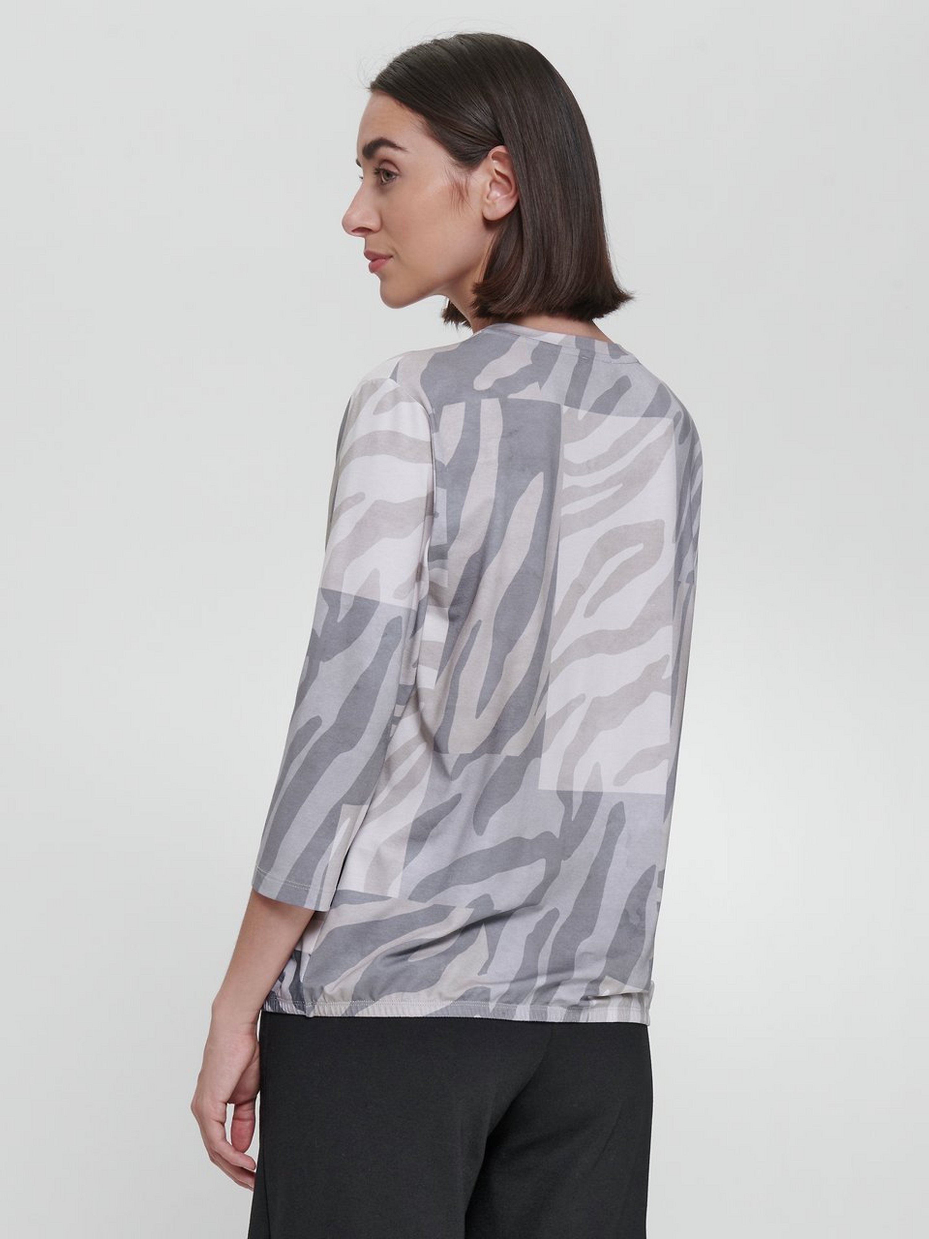 Rundhals-Shirt mit 3/4-Arm