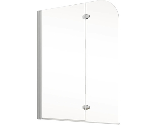 2-delige badwand SCHULTE Komfort ExpressPlus 112 x 140 cm helder glasprofiel kleur aluminium EP3353 01 50 140
