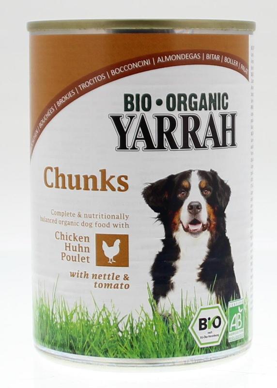 Yarrah Hond brokjes kip in saus 405g