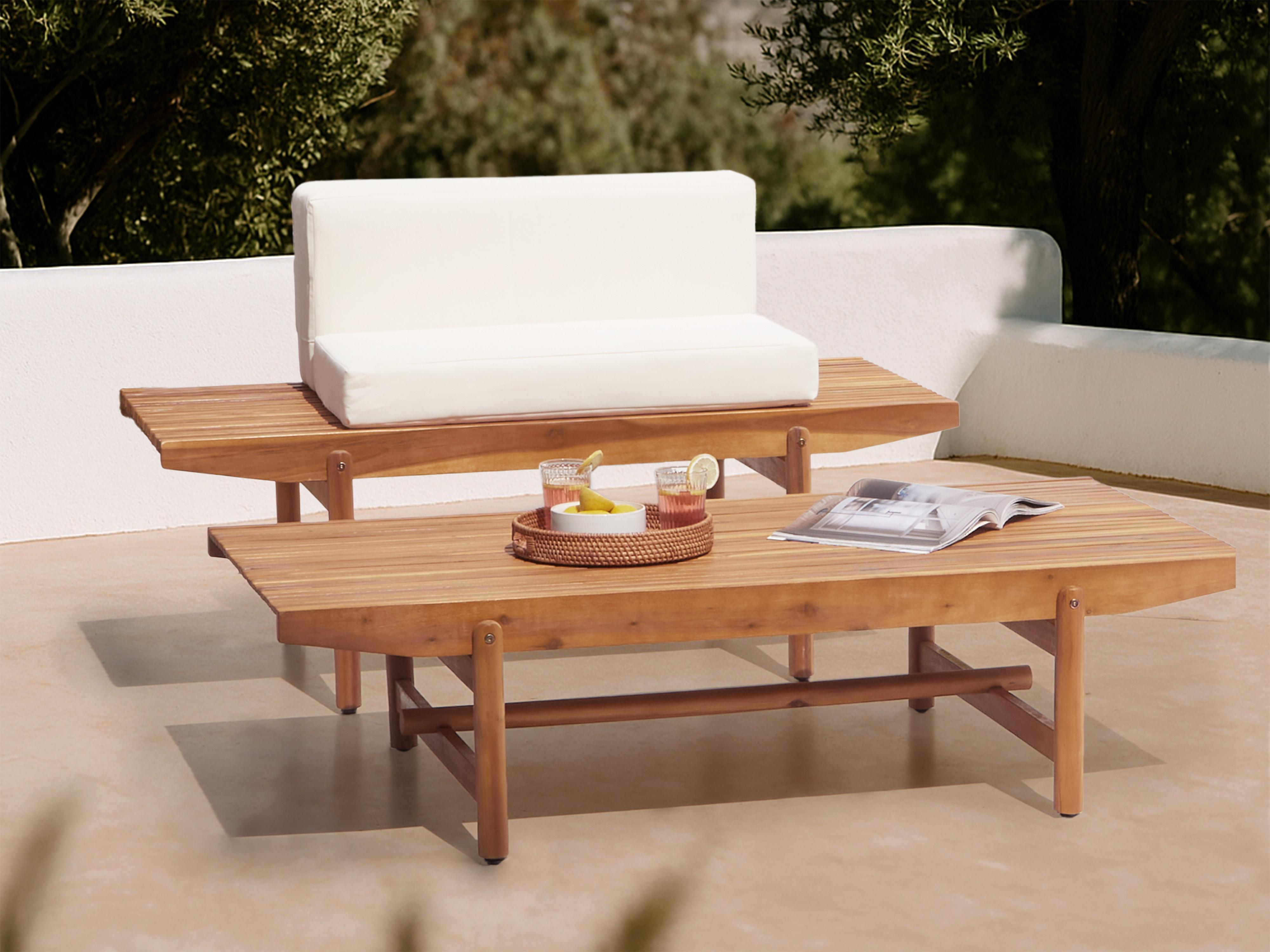 Tuin salontafel GIAVENO 145 cm 79 cm Acaciahout Bruin