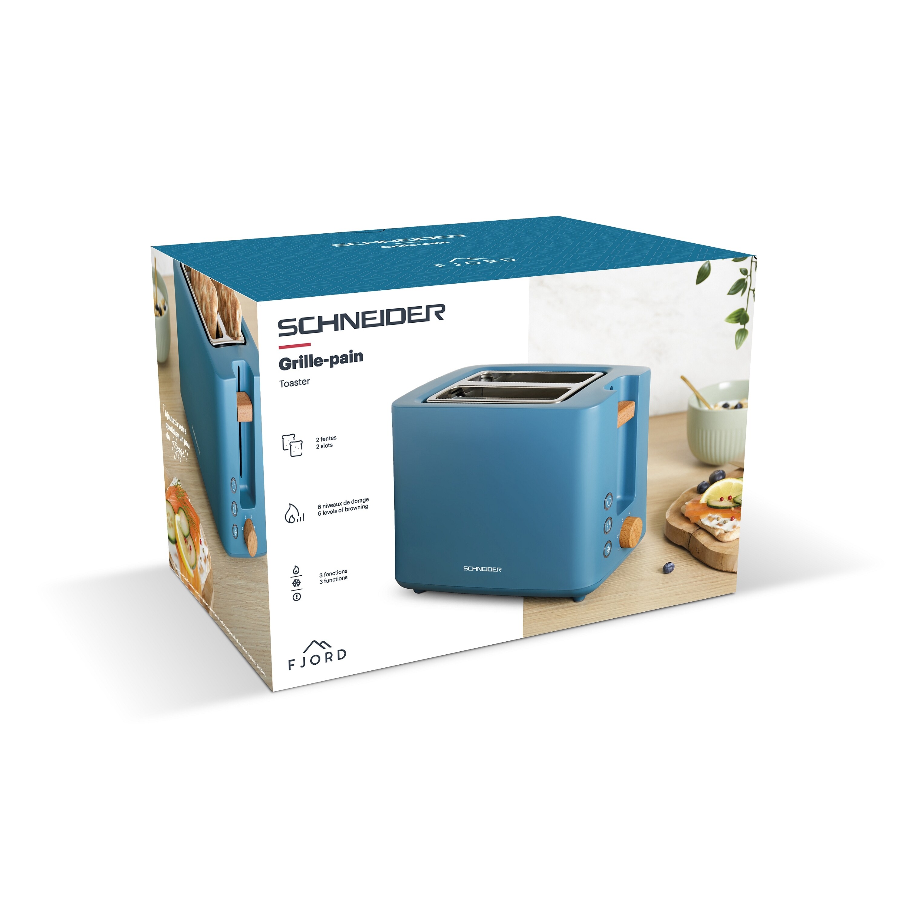 Schneider 2-Schlitz-Toaster SCTON2BL petrol blau