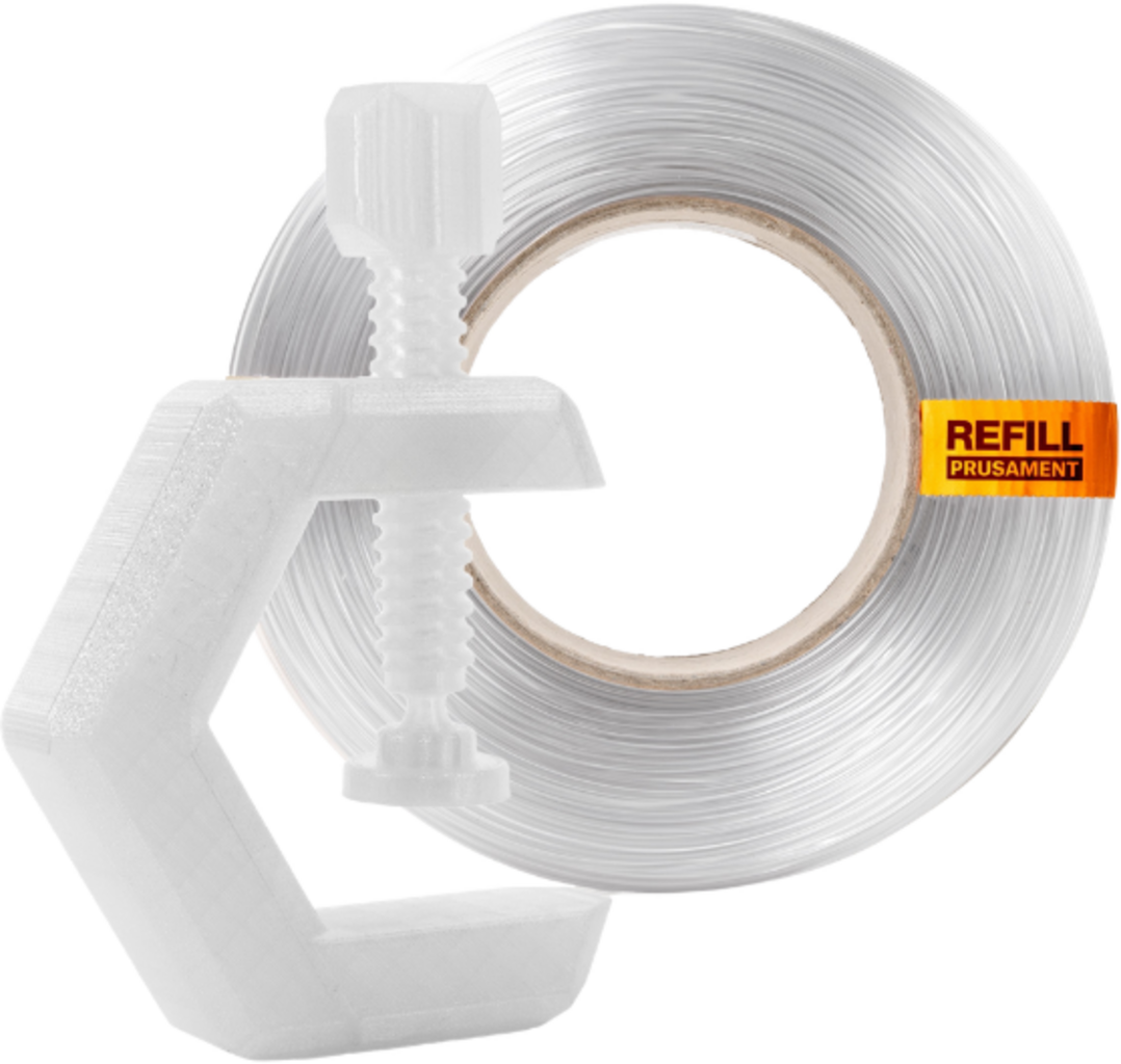Prusa  Prusament PETG Clear Refill (NFC), 1,75 mm / 1000 g    Vielseitiges PETG Filament ohne Spule in Clear