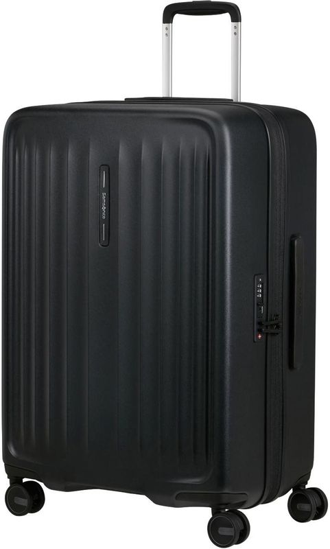 Samsonite - Handbagage Koffer - Zwart - Polycarbonaat - 76/83 Liter