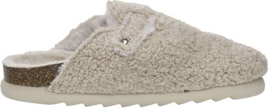 VERBENAS Instappers Dames Heidi Maat: 40 Materiaal: Faux Fur Kleur: Beige