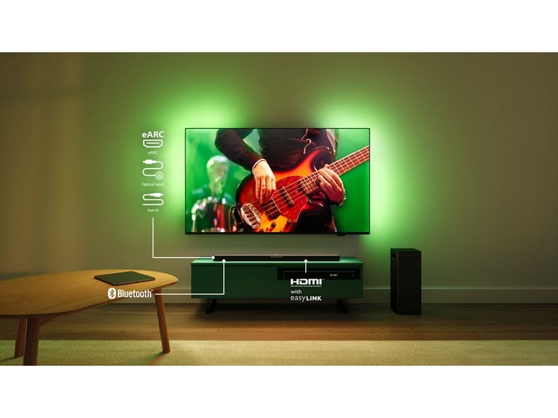 Philips Soundbar 2.1 TAB6309/10 Soundbar mit drahtlosem Subwoofer