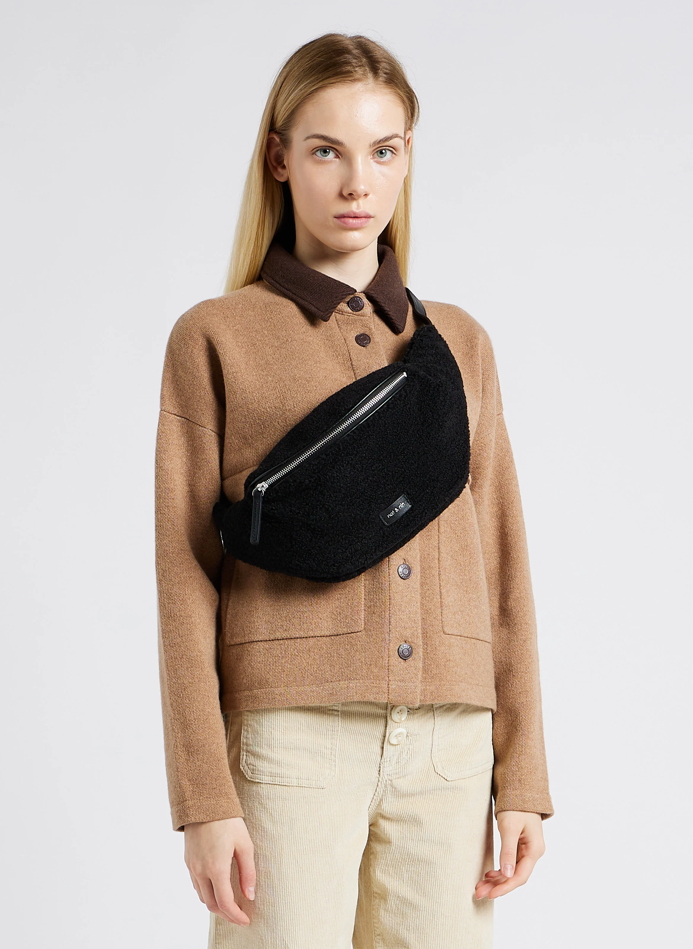 TRACY TEDDY - Sac banane teddy | Noir
