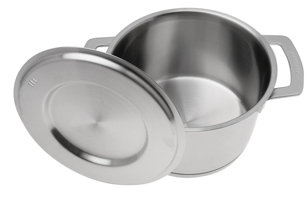Combekk S-S 151103 Recycled Stainless Steel, kookpan met deksel, 18 cm, 2,4L
