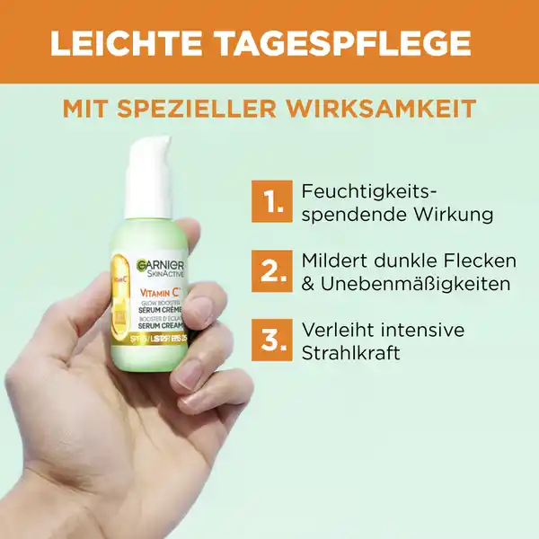 Gesichtsserum 2in1 Vitamin C Glow Booster Crème LSF 25