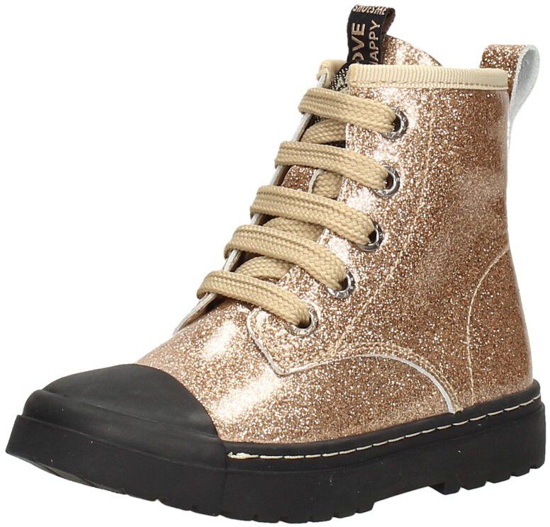 Shoesme Veterschoen hoog goudkleur