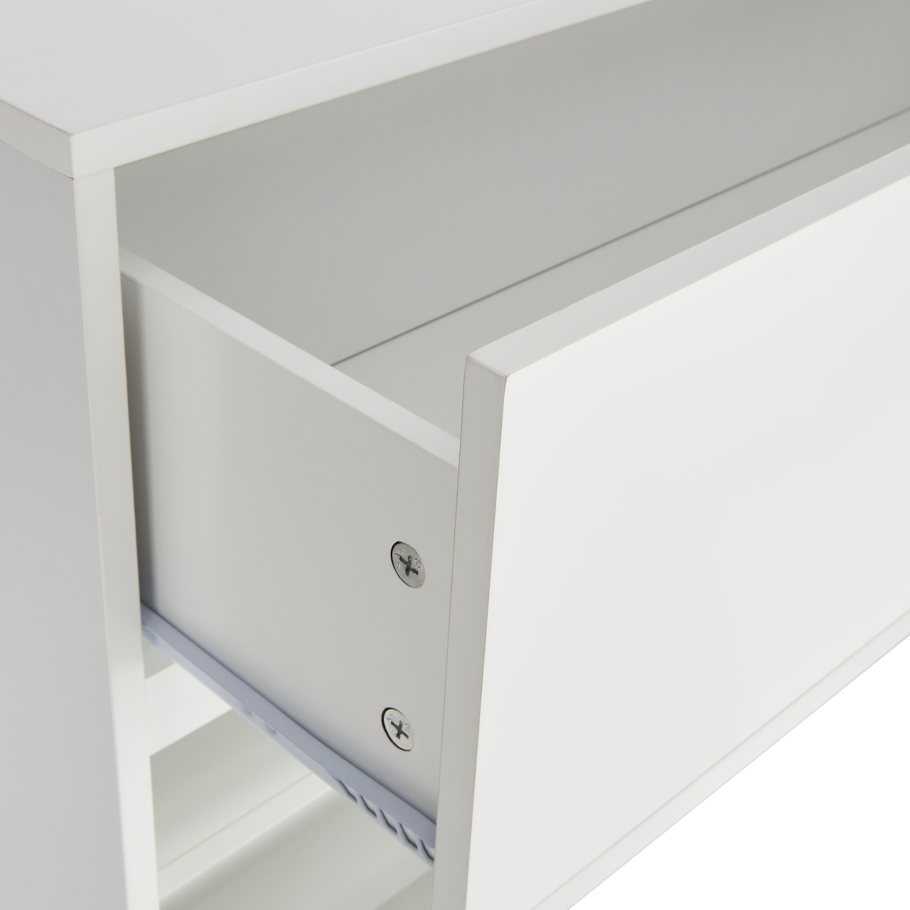 MARLIN Schuhkippe - Weiss / B: 80.0 cm x T: 30.0 cm x H: 130.0 cm