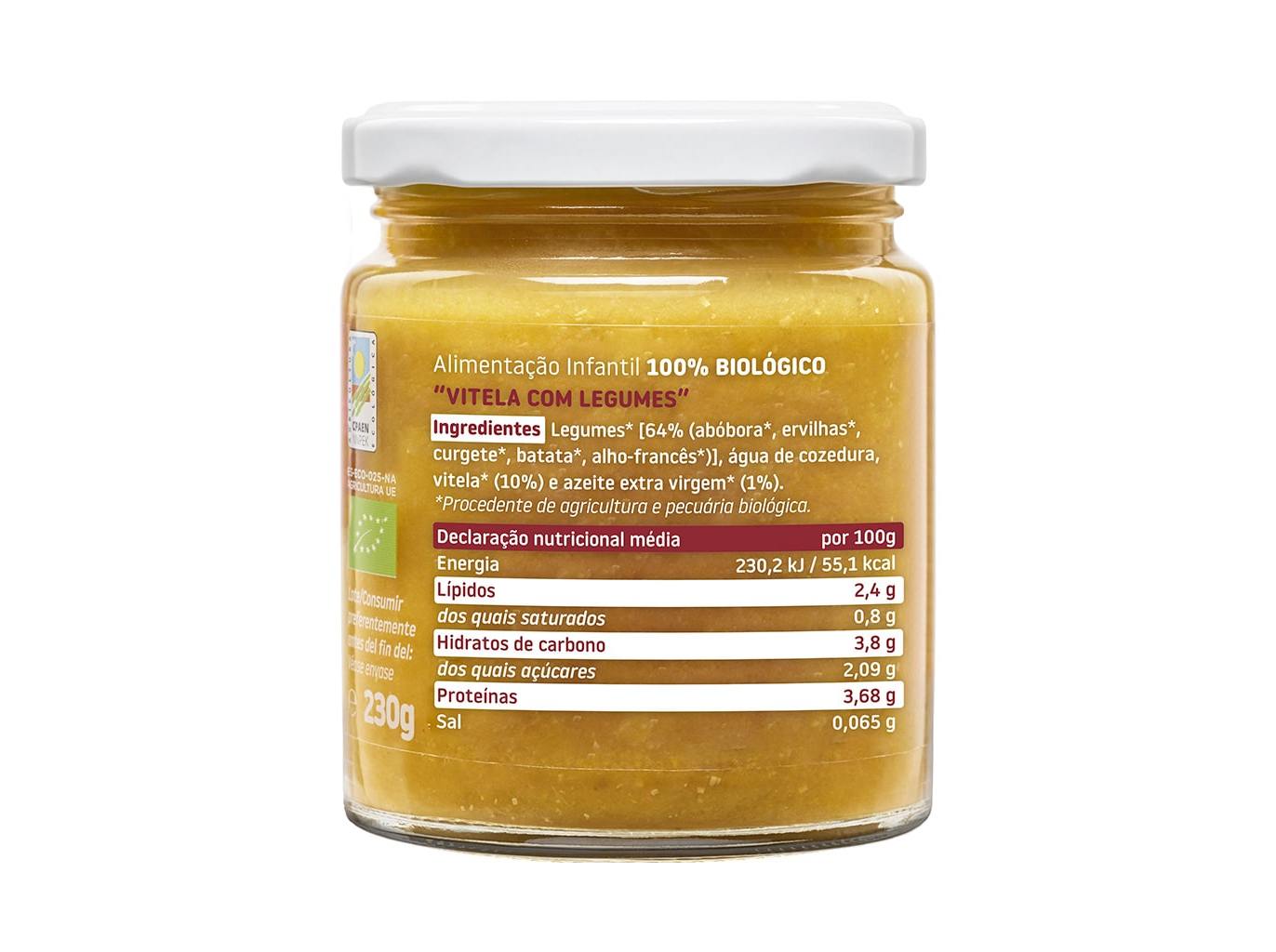 REFEIÇÕES SMILEAT BIO VITELA LEGUMES 230GR