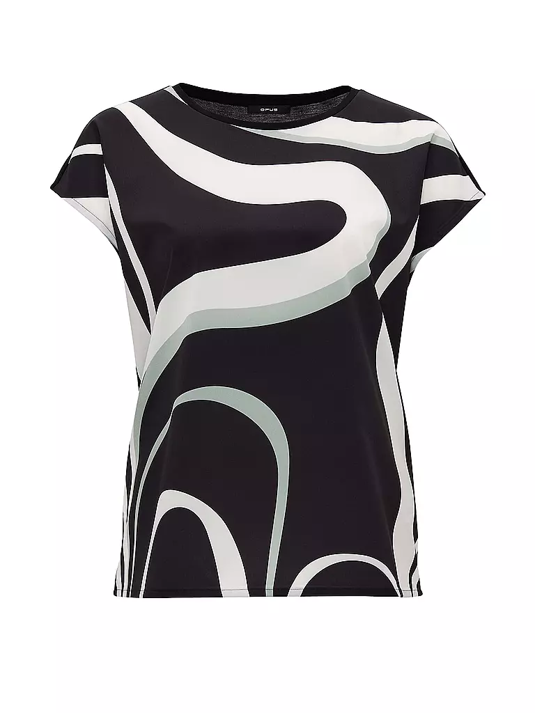 OPUS Blusenshirt SIBERTI PRINT schwarz