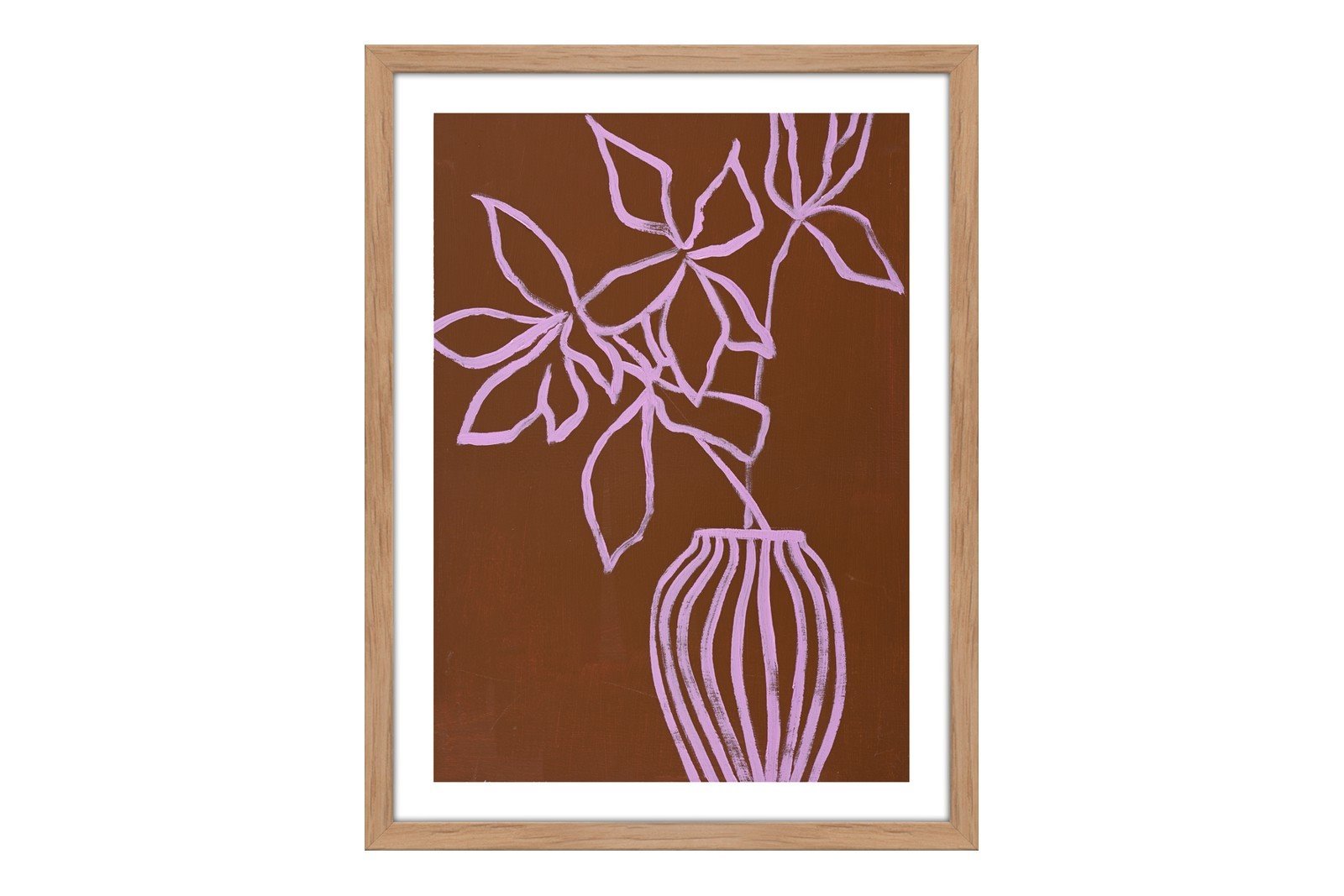 Lilac Umber 30x40 cm Oak Frame