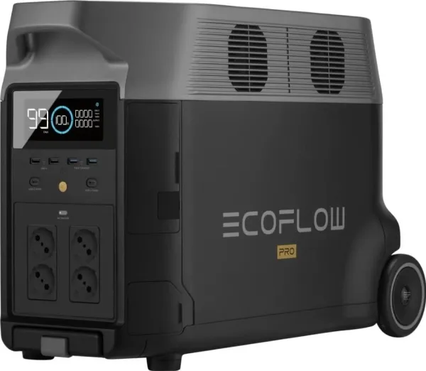 EcoFlow Delta Pro - Transportabel strømstation - AC 220-240 V - litiumjernfosfat - 3600 Wh - Wi-Fi, Bluetooth - output-stikforbindelser: 14