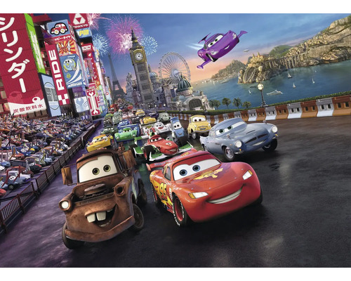 Fotobehangpapier 4-401 Disney Edition 4 Cars Race 4-delige set 254 x 184 cm