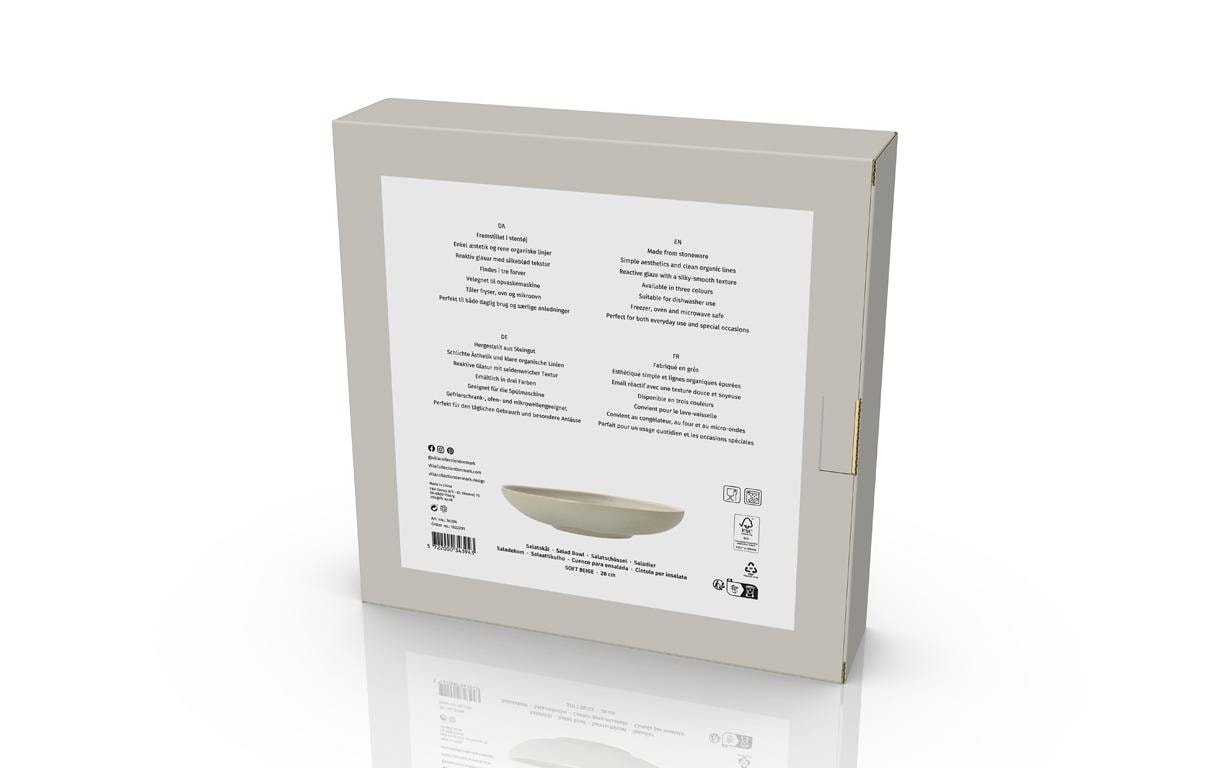 Salatschüssel Shoku 28 cm, 4 Stück, Beige<br>Schüssel-Set aus Steinzeug
