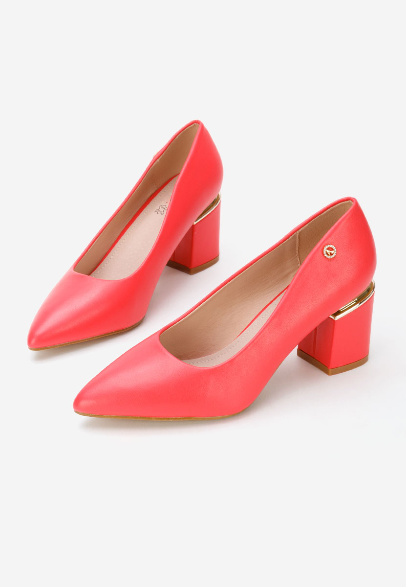 Chaussures élégantes à talon épais fuchsia Nelia V4