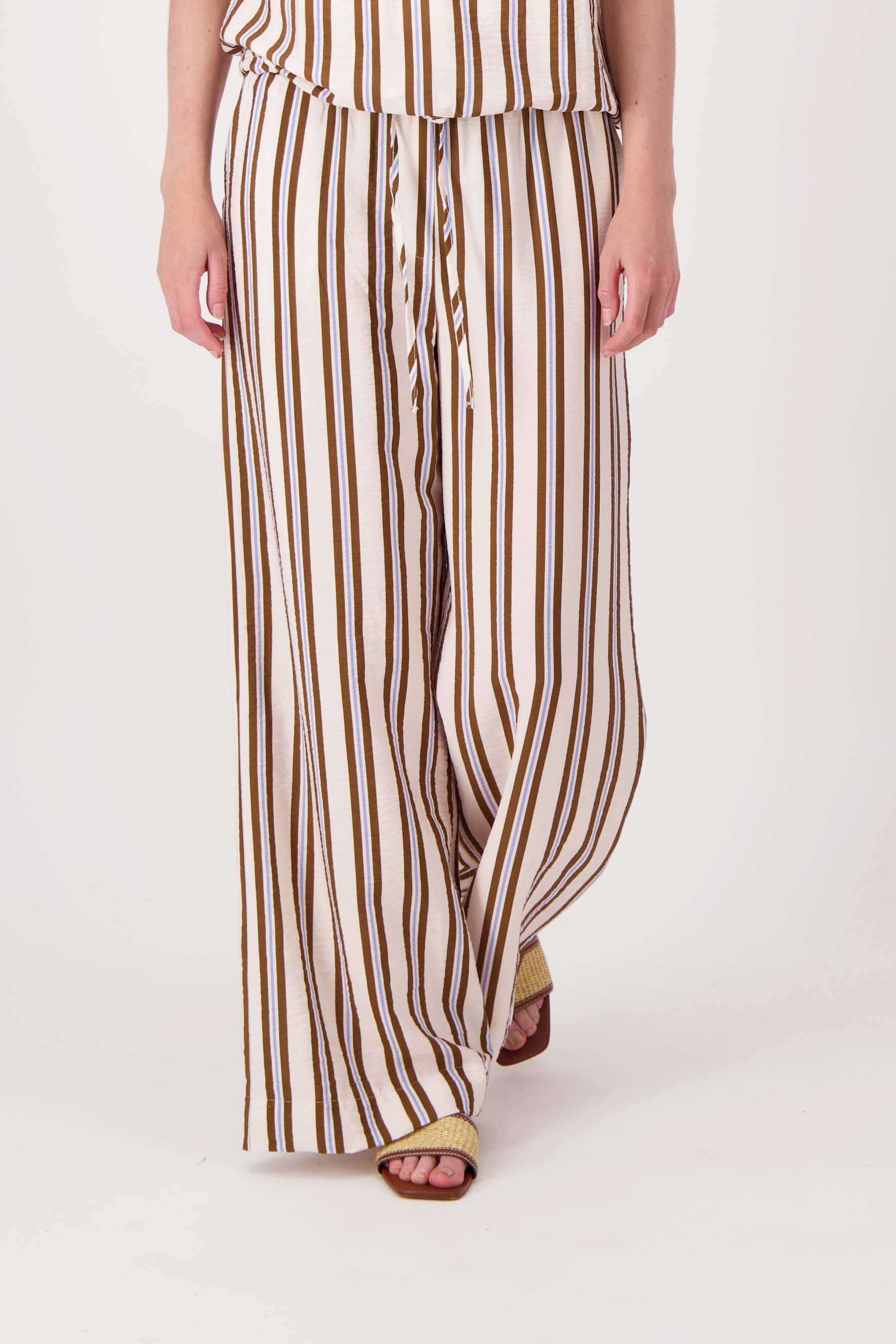 wijde broek met strepen