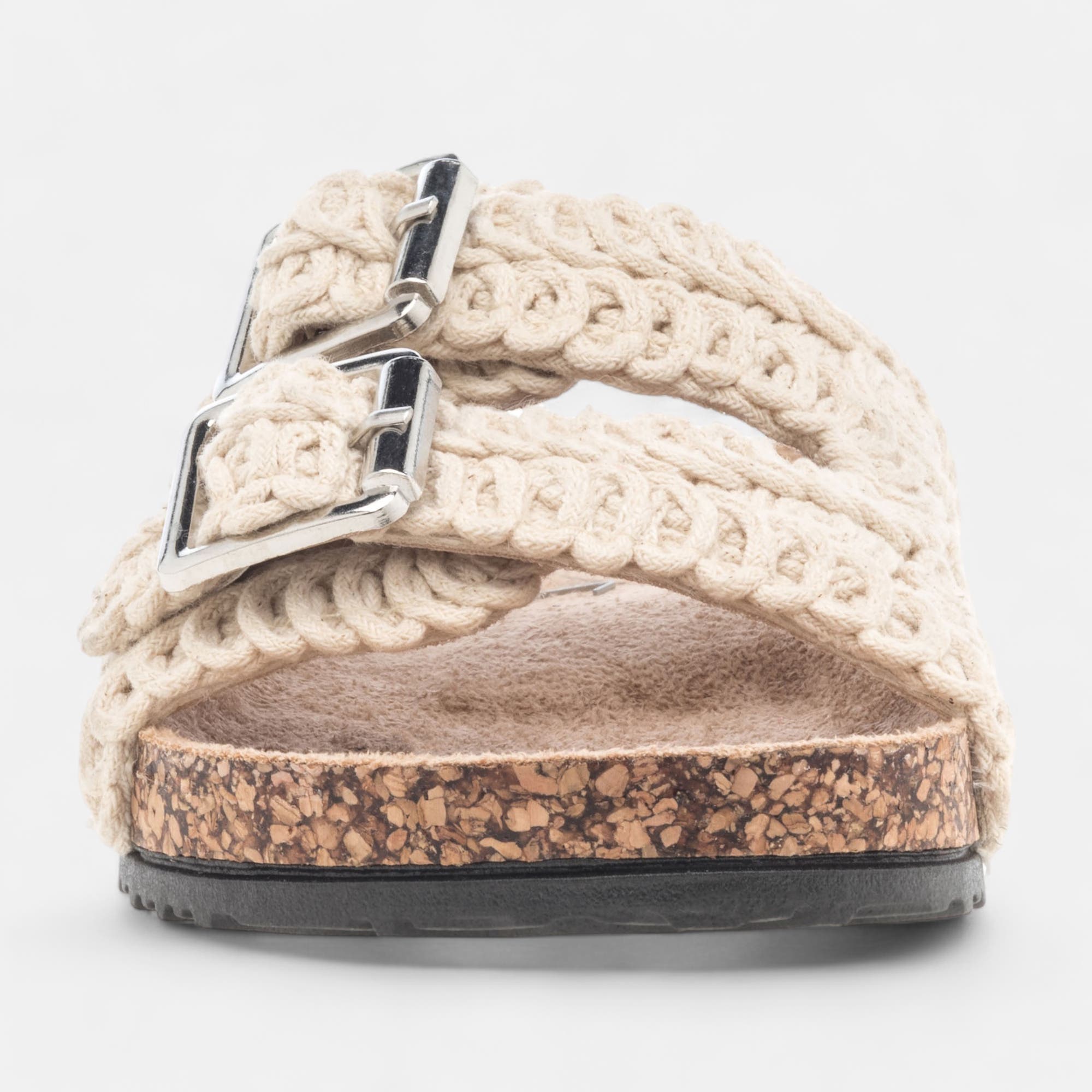 Mules semelle liège Fille beige