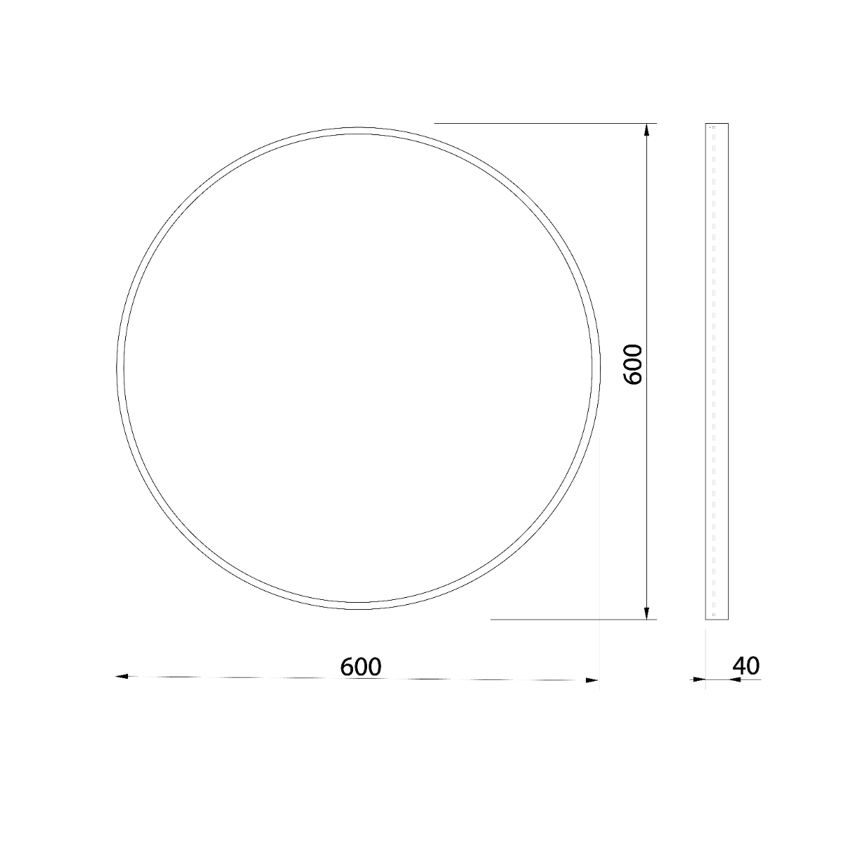 Sapho Notion spiegel rond 60x60cm goud mat