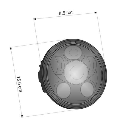 Phare avant CustomAcces OVNI II LED - Noir