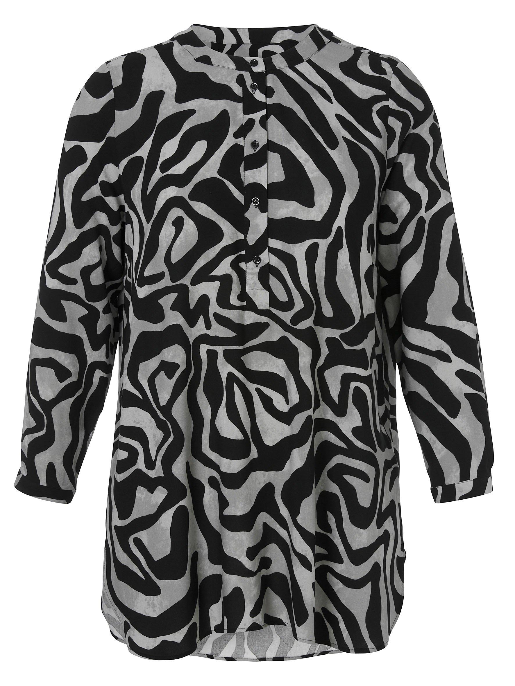 Tunika mit Zebraprint, in Longform