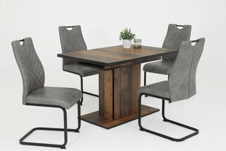 Esstisch ARIANA 120-160 x 80 cm braun