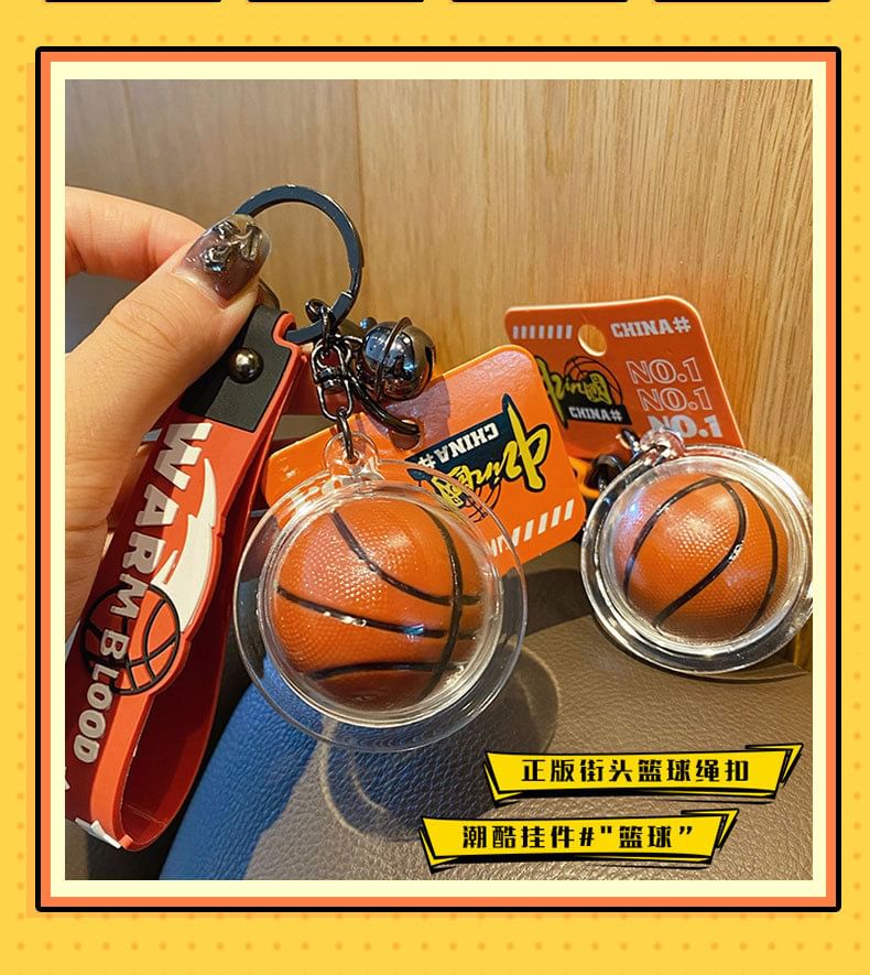BAIMAO - Sleutelhanger met basketbalriem en tashanger