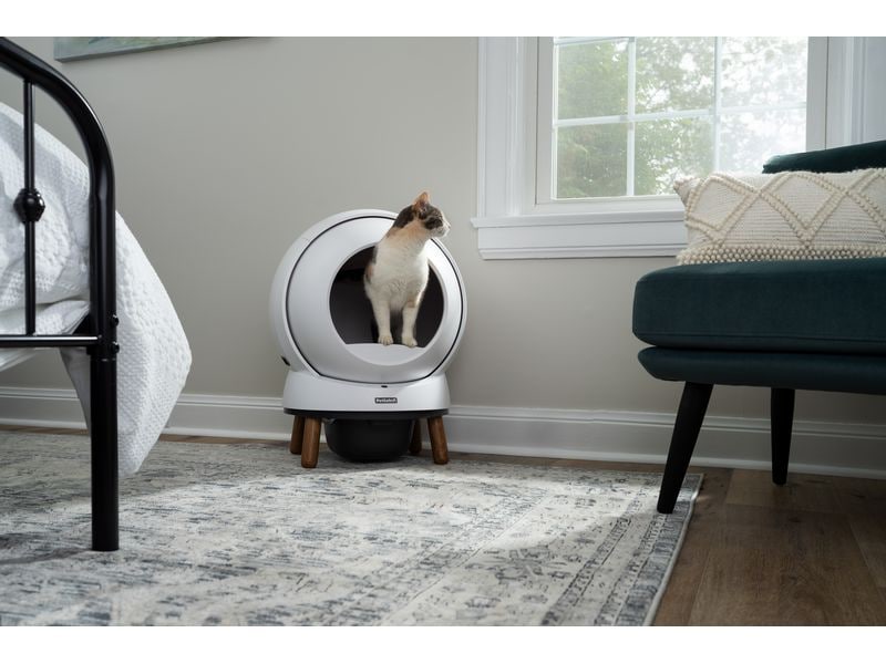 PetSafe Katzentoilette ScoopFree SmartSpin Selbstreinigende Katzentoilette mit App-Steuerung für eine saubere und gesunde Umgebung