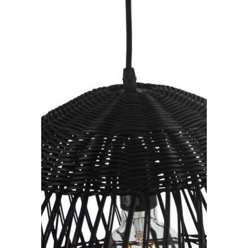 Hanglamp Lavani rotan zwart Ø46 cm