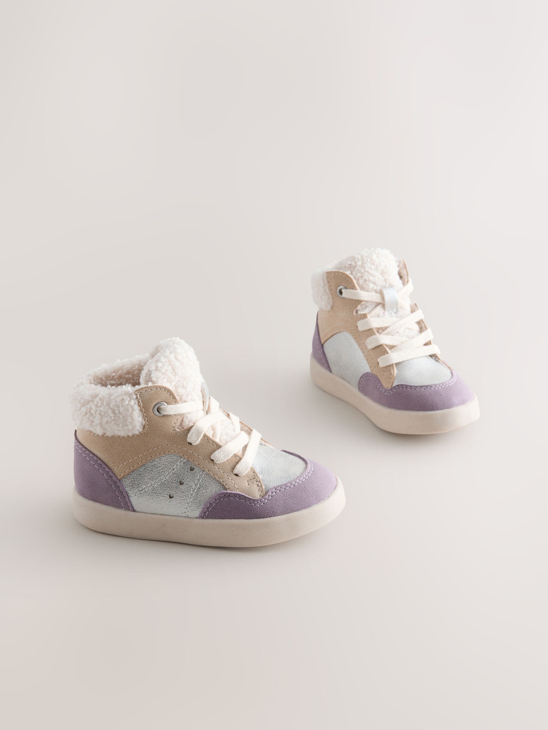 Multi - Met borg gevoerde hoge sneakers