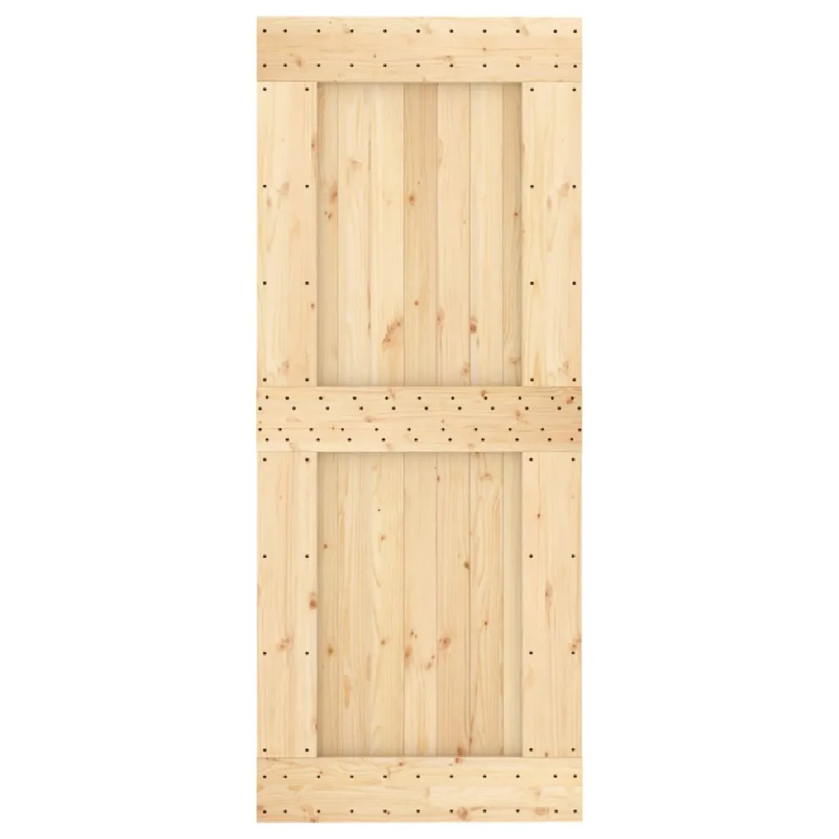 vidaXL Porte coulissante et kit de quincaillerie - 85x210 cm - Pin massif