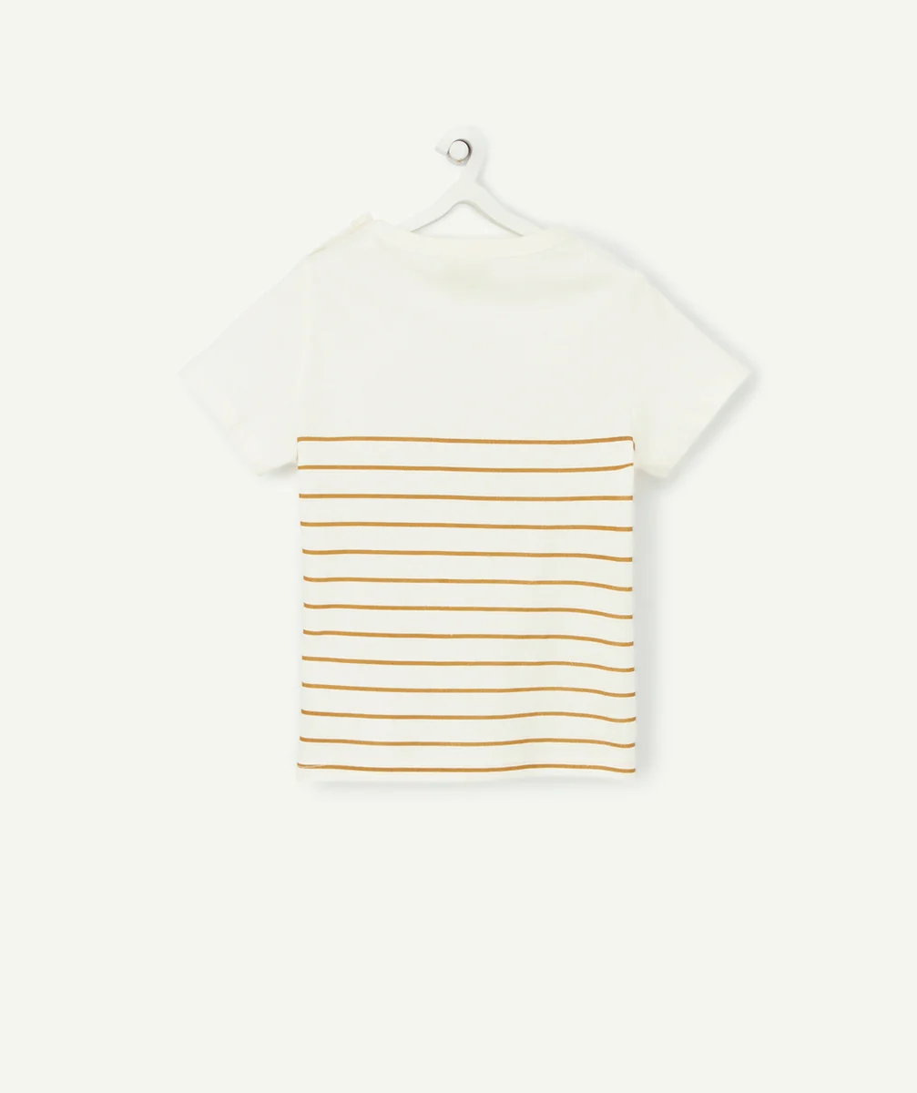 T-SHIRT BÉBÉ GARÇON EN FIBRES RECYCLÉES AVEC LION ET MESSAGE ADORABLE
