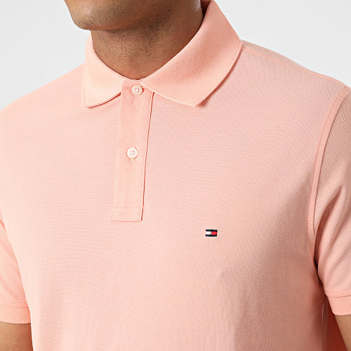 Polo Manches Courtes Print Under Collar 5685 Corail