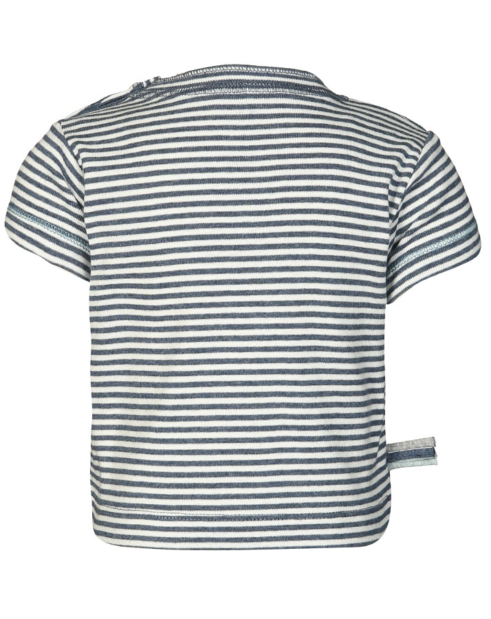 T-Shirt DAMLA gestreift in indigo melange