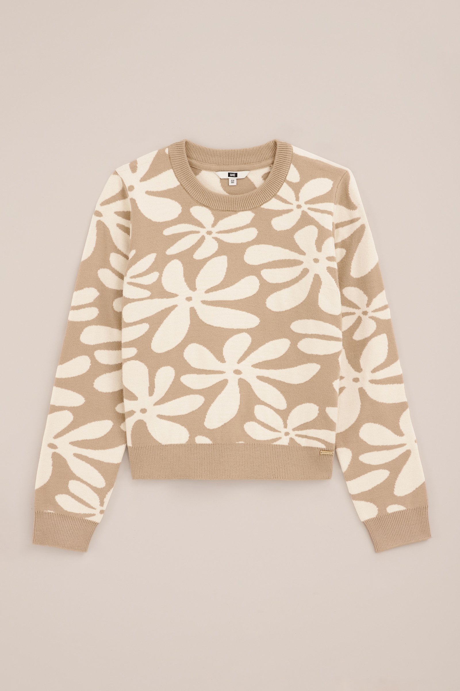 Meisjes trui met dessin WE Fashion Beige
