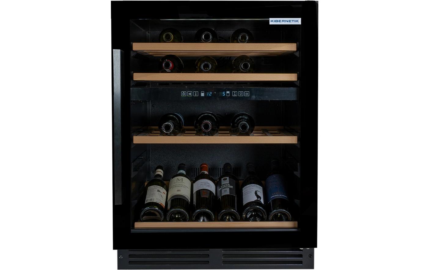 Einbau Weinklimaschrank WKE 46 Schwarz, Rechts, Wechselbar<br>Weintemperierschrank