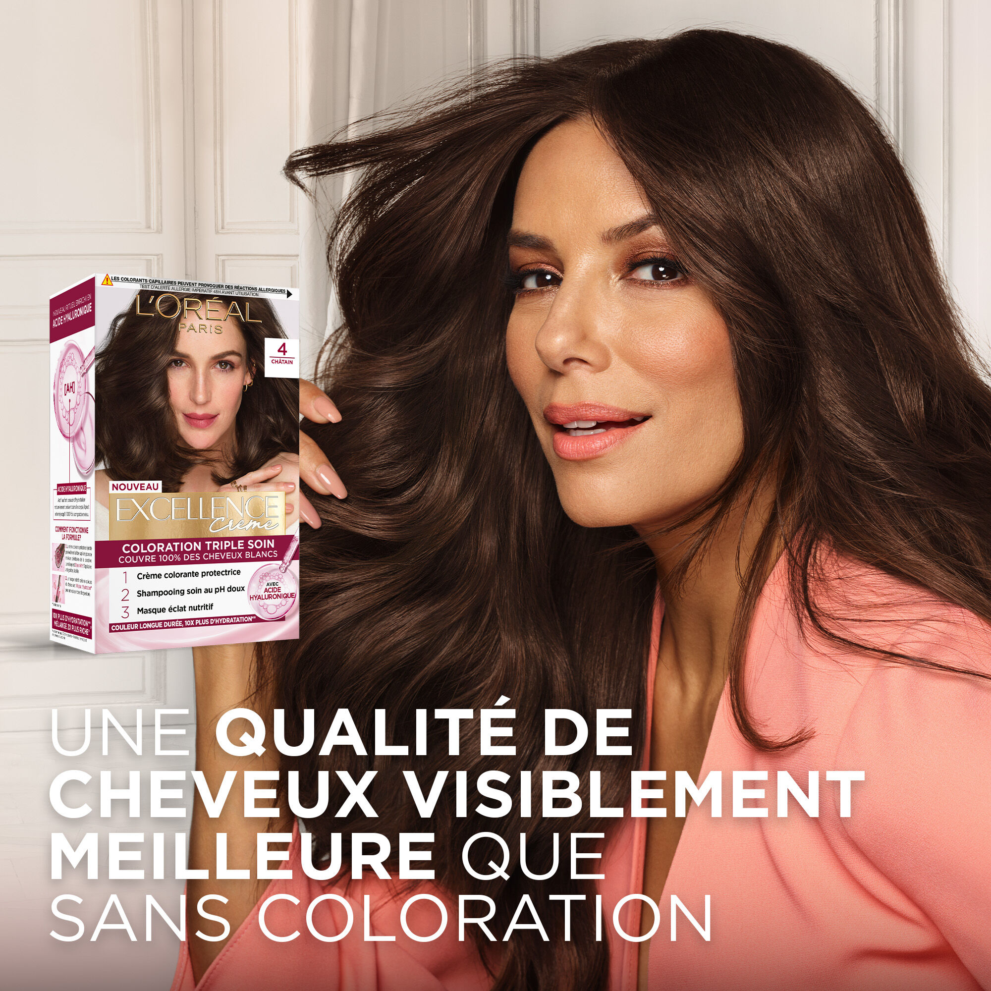 Excellence Crème Reflets · Couvre 100% des cheveux blancs