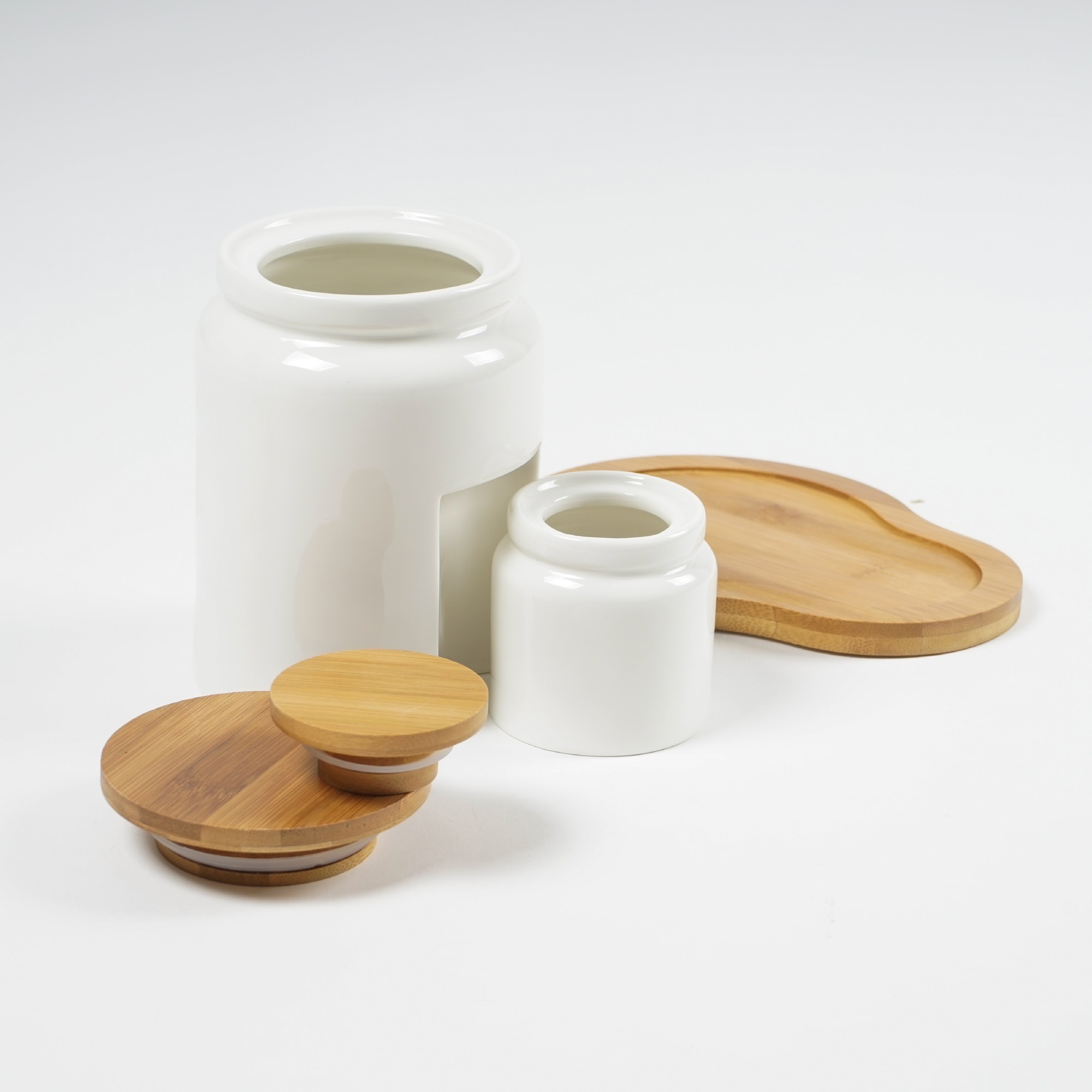 Tischset 'Marmelade', weiß, Ø 7 cm, H 8 cm, Ø 11 cm, H 15 cm zu 21,80