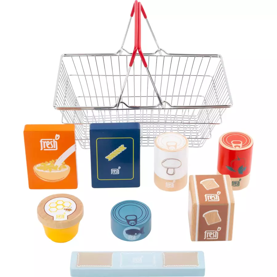 small foot® Lebensmittel-Set im Einkaufskorb „fresh“