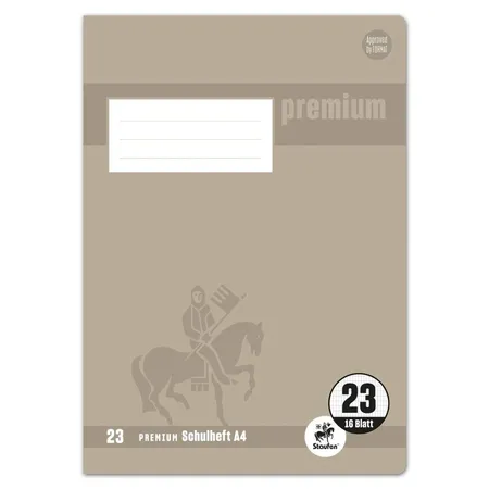 Staufen Premium Schulheft Lin23 A4 16 Blatt 90g/qm 5x9mm rautiert