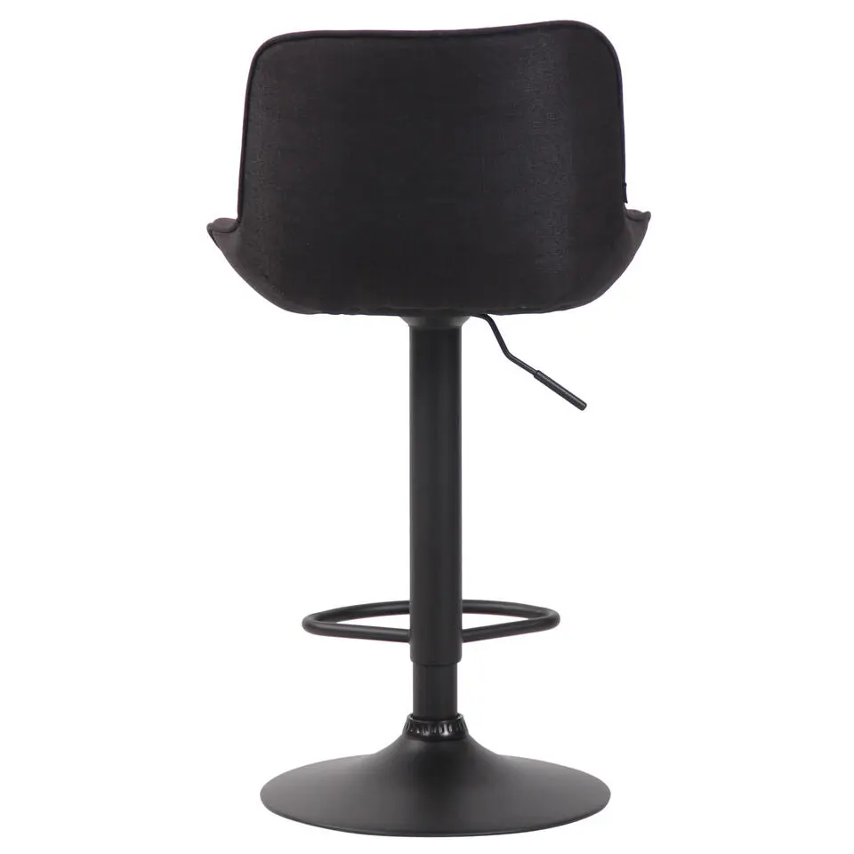 CLP Barkruk Lentini zwart Frame - Stof - zwart