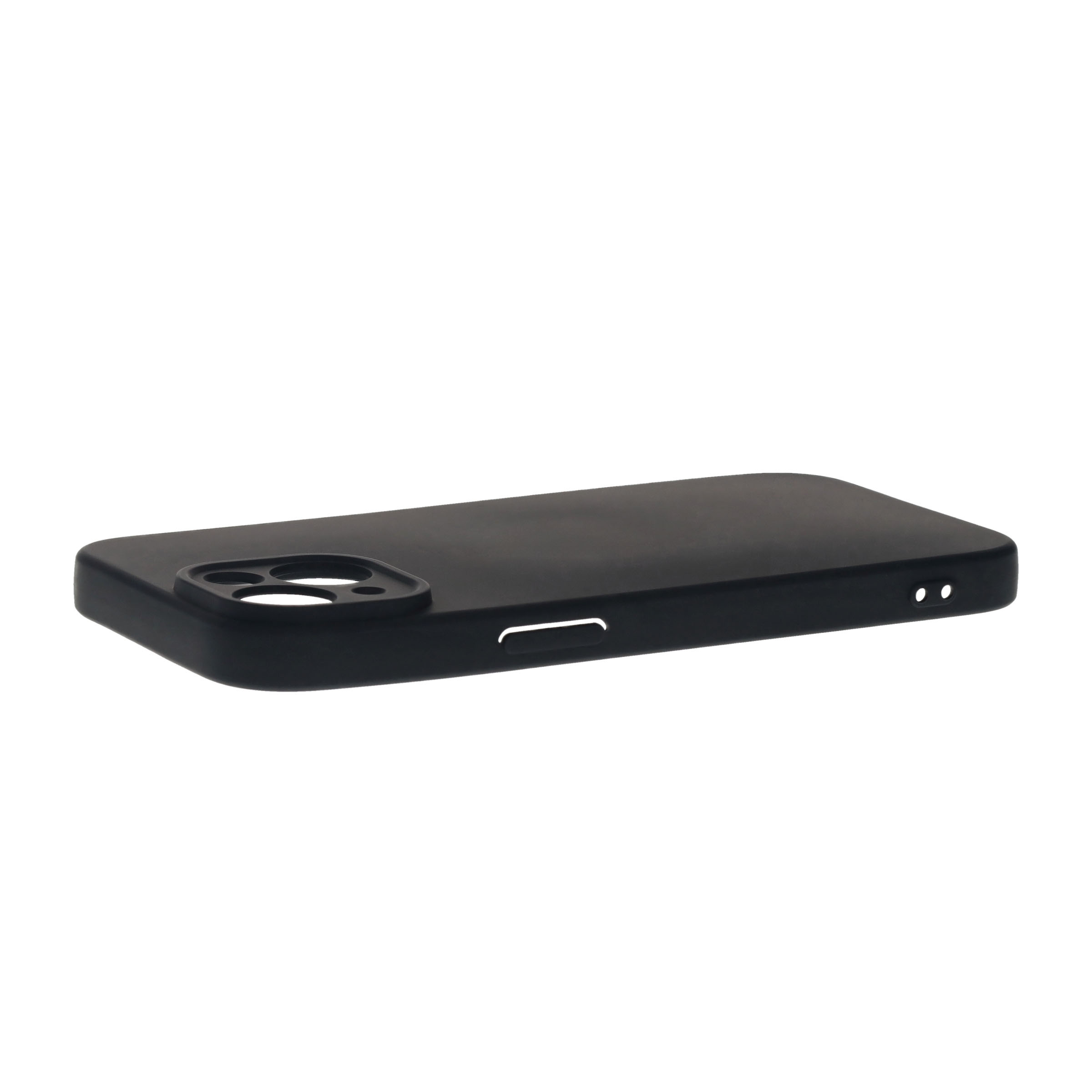 iPhone 15 Gummi Case Hülle mit Kameraschutz - Schwarz (Matt)