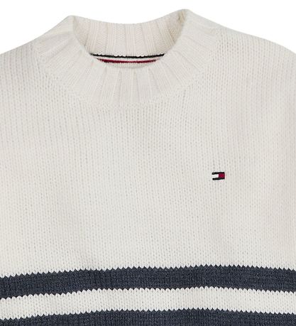 Tommy Hilfiger Bluse - Strick - Prep Stripe Pullover - Ivory Ped