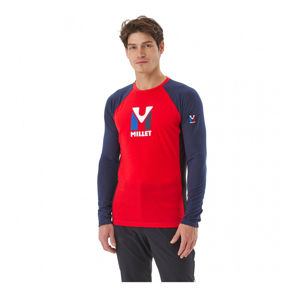 Millet TRILOGY WOOL - Maillot Homme rouge/noir