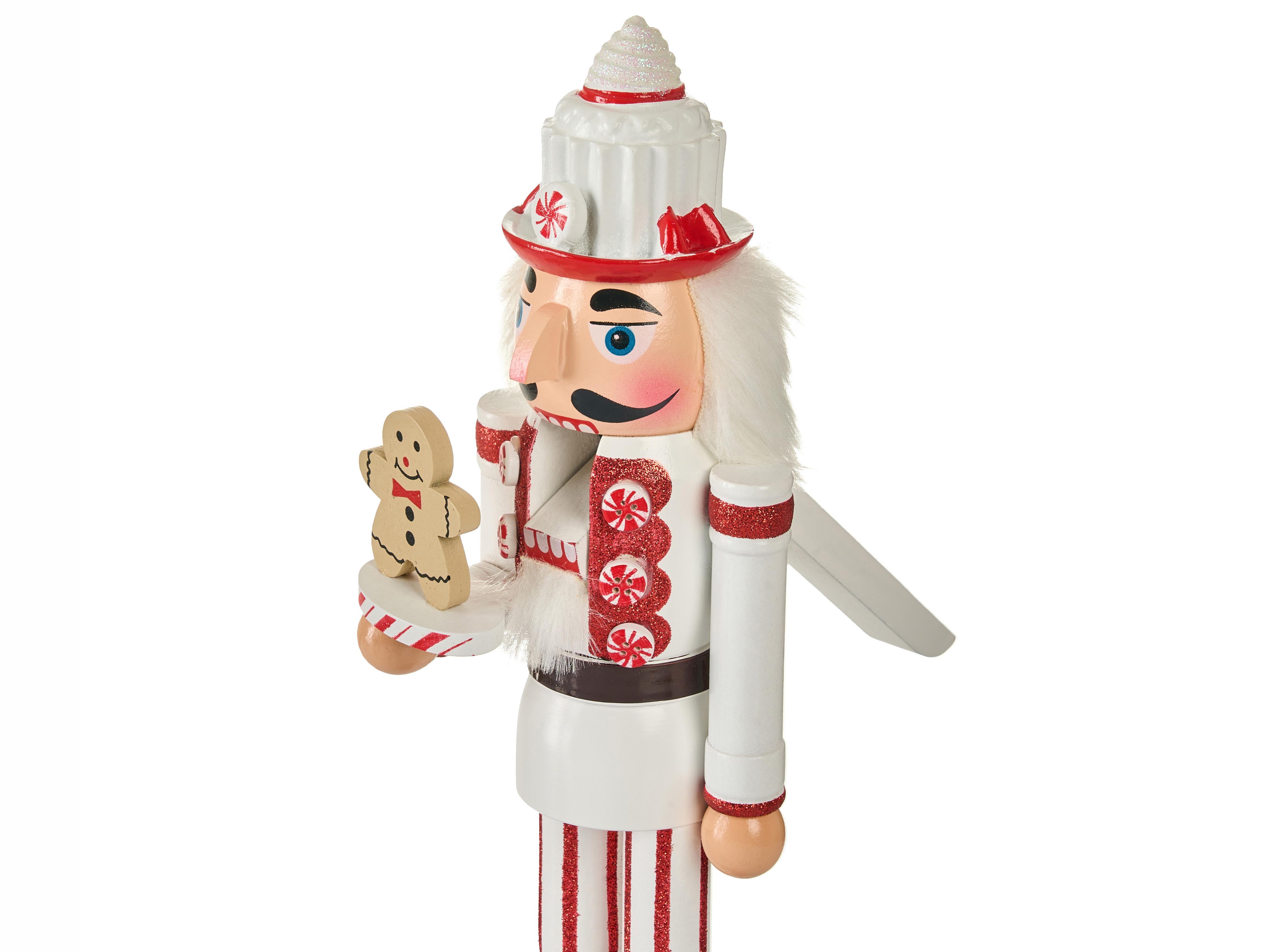 Set van 2 figuren BODSJON Notenkraker 35 cm Rood/wit